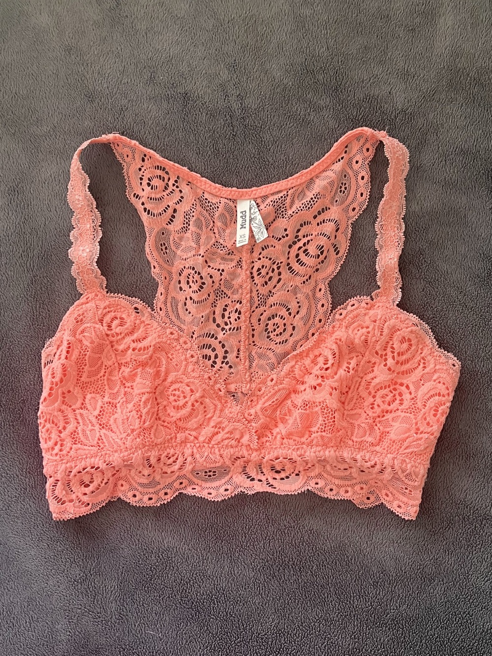 Mudd Pink Lace Racerback Bralette